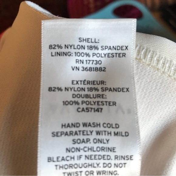 Ava & Viv tankini bathing suit swim top. Coral and white. Size 16W. - Picture 4 of 4